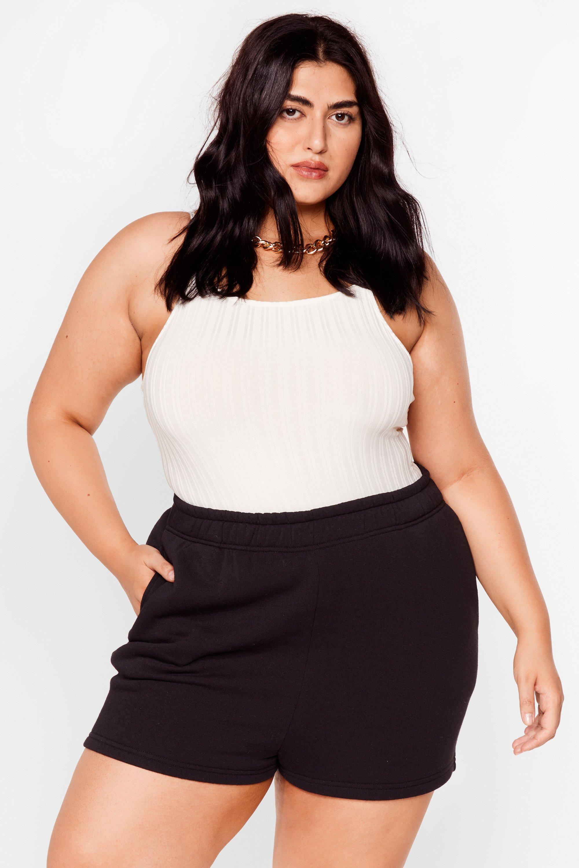 Plus size store jogger shorts