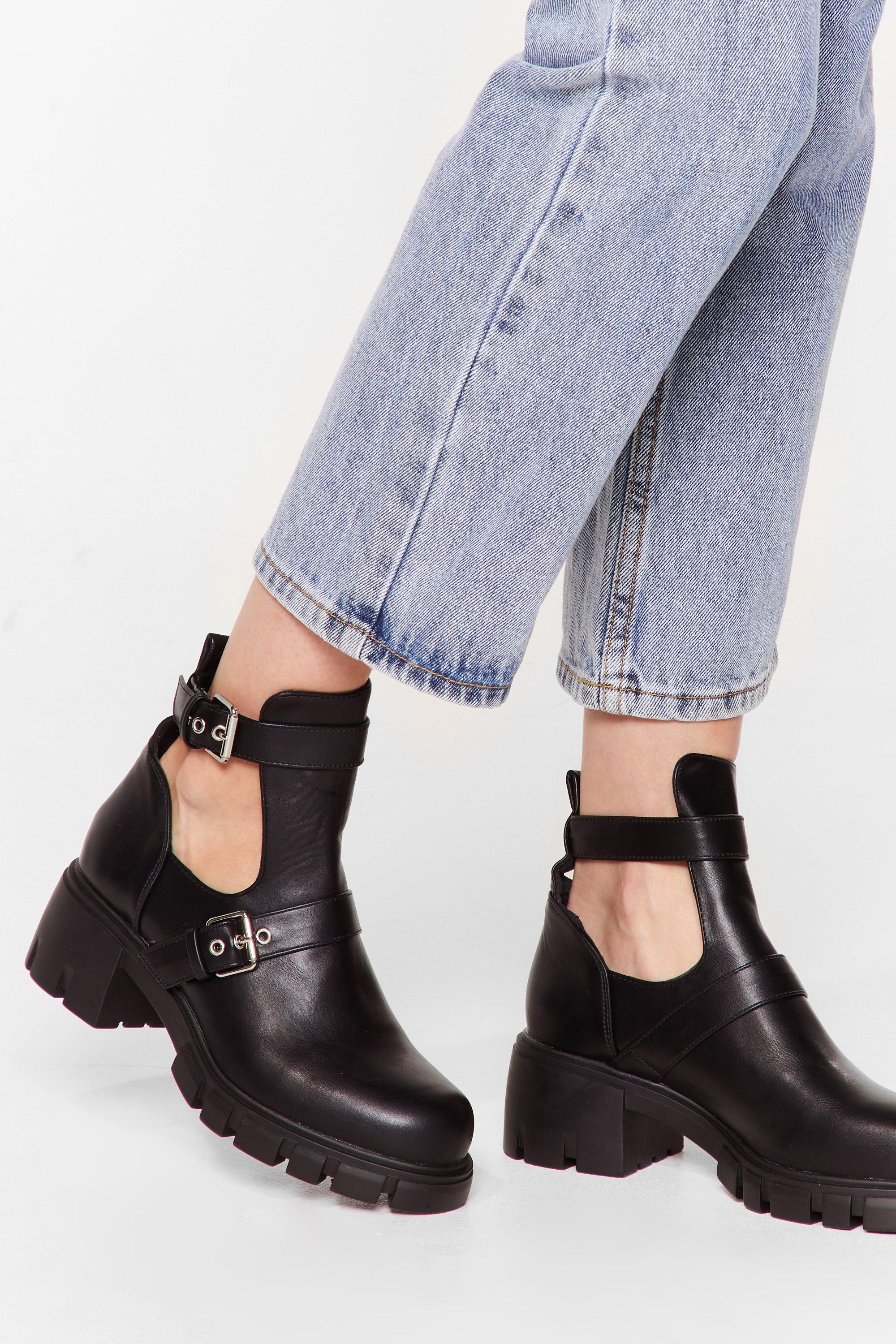 nasty gal chunky boots