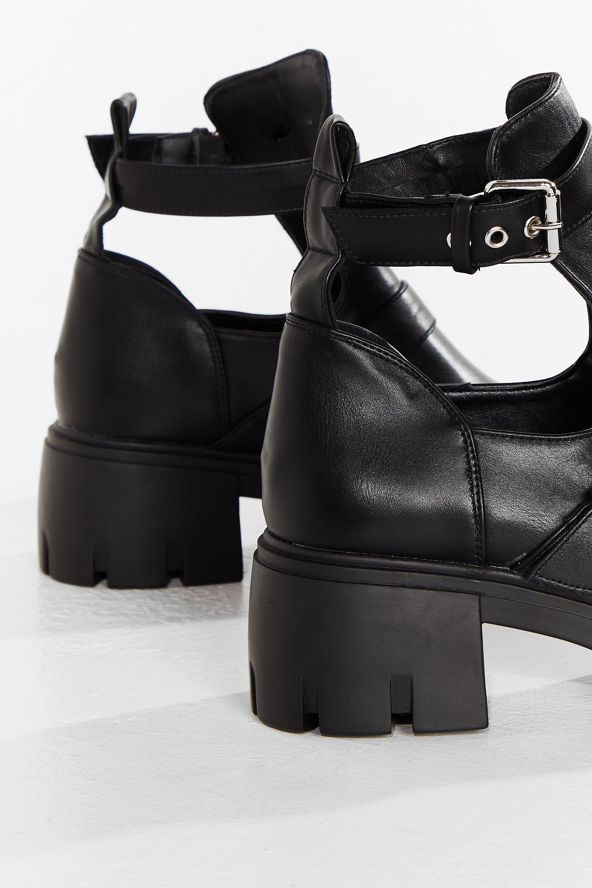 Chunky cut out on sale boots