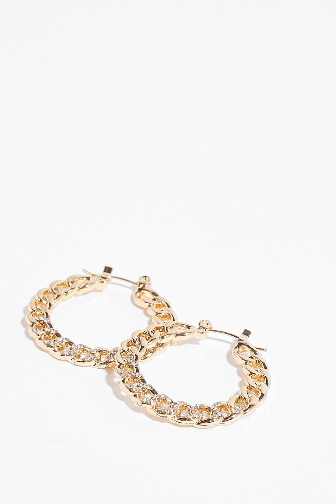 Don't Chain on Our Parade Hoop Earrings image number 1