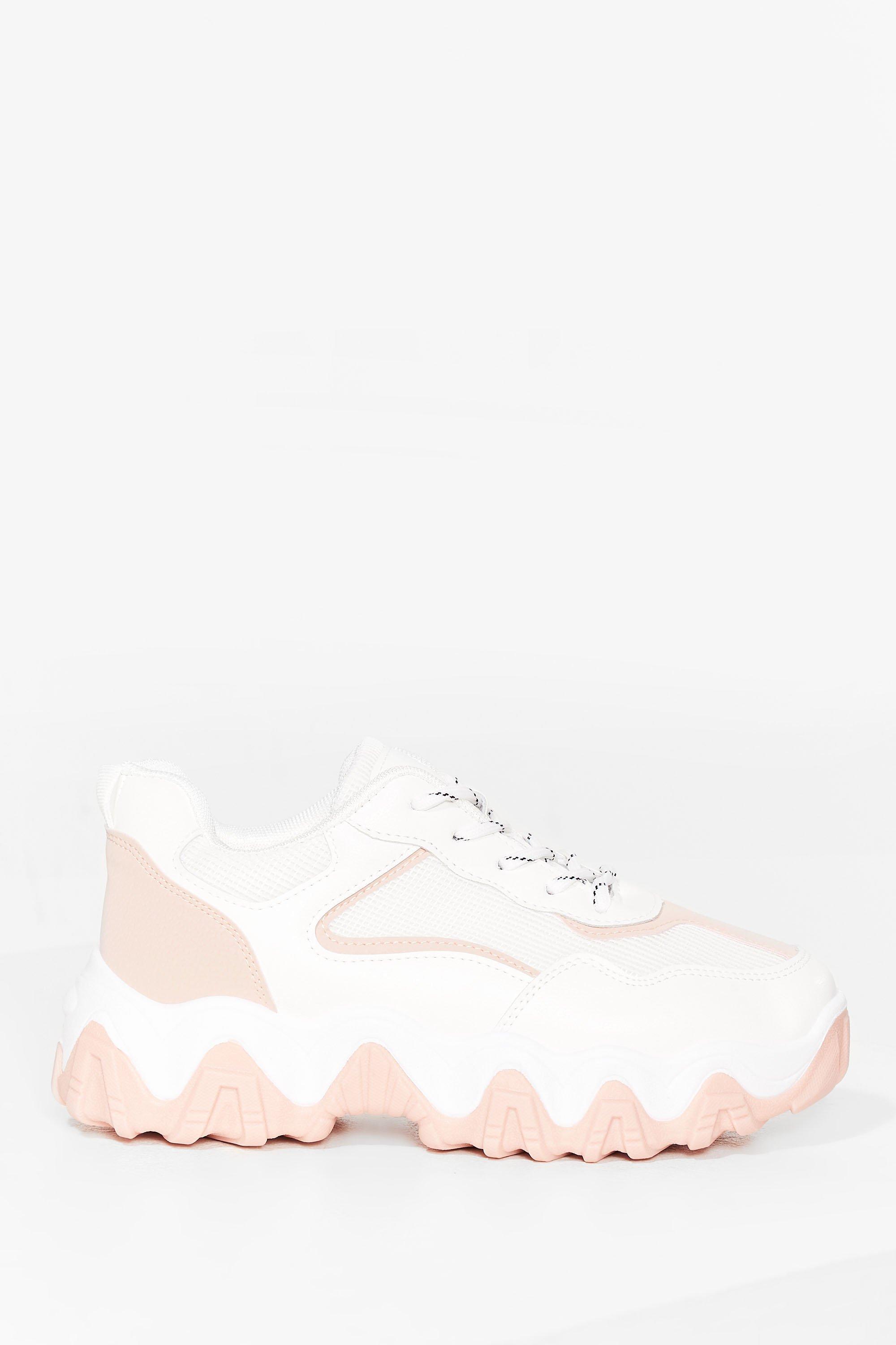 Nasty gal white on sale trainers