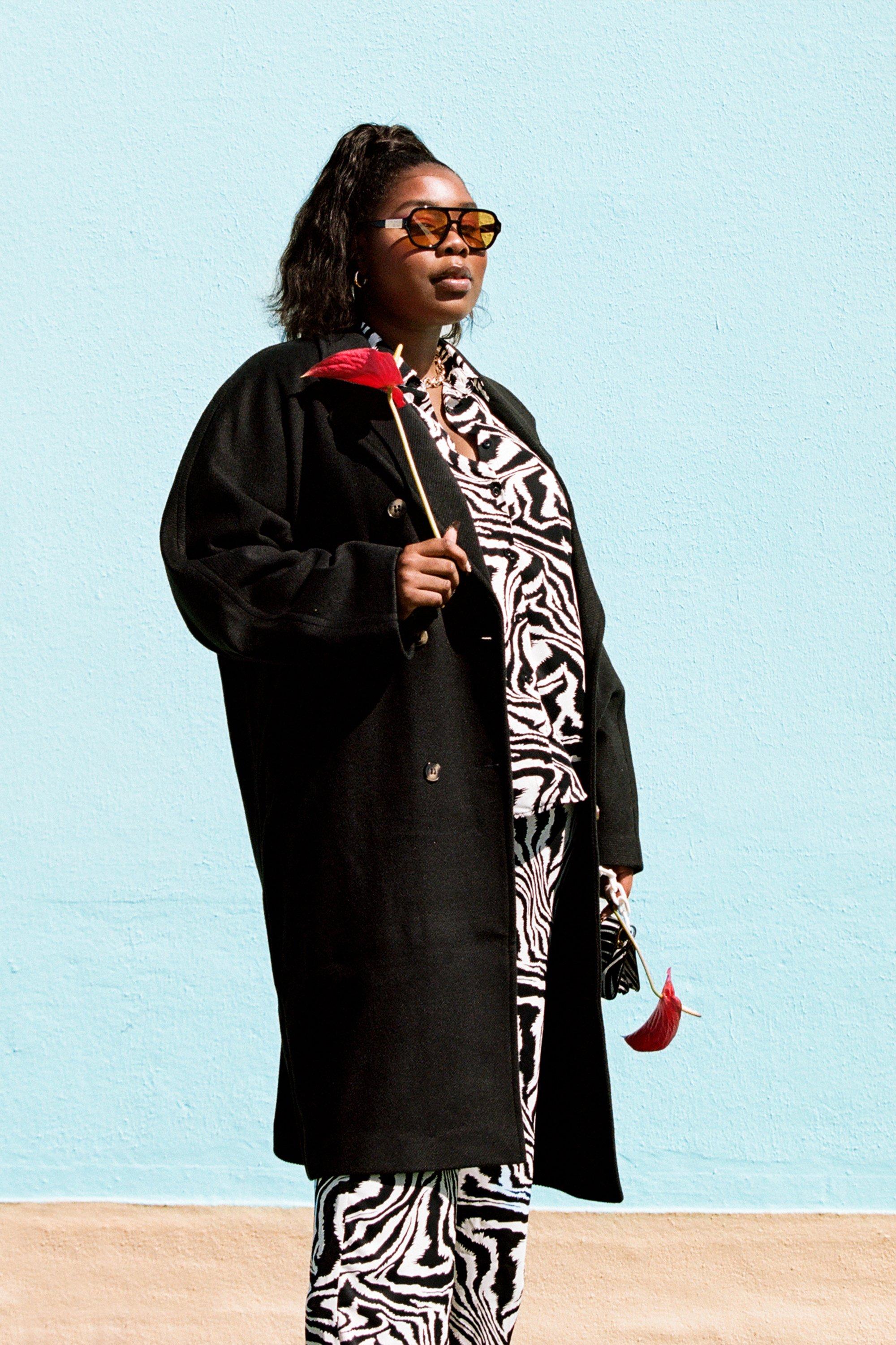 plus size longline coat