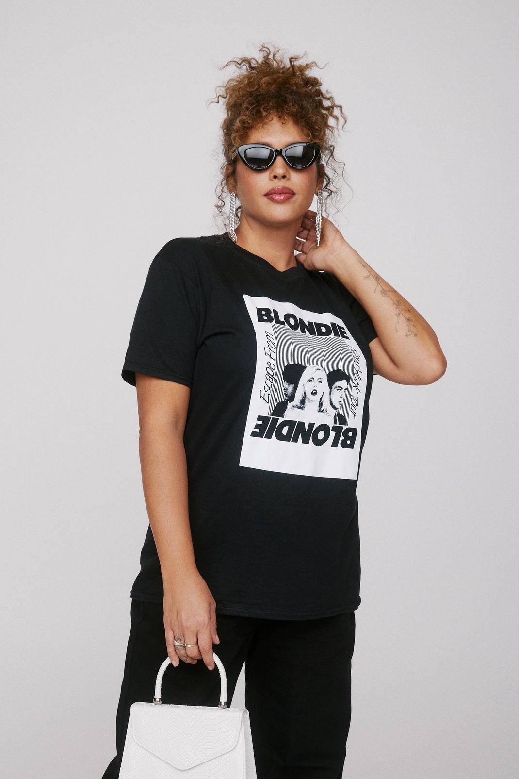 Black Plus Size Blondie Graphic Band T-Shirt image number 1