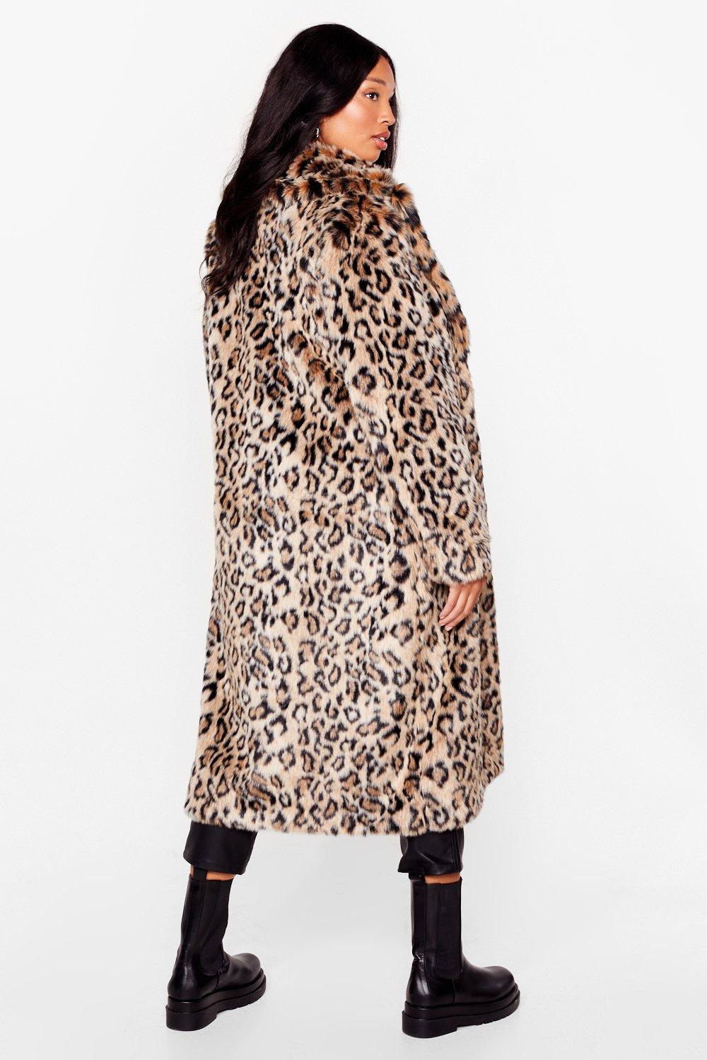 Nasty gal deals leopard coat