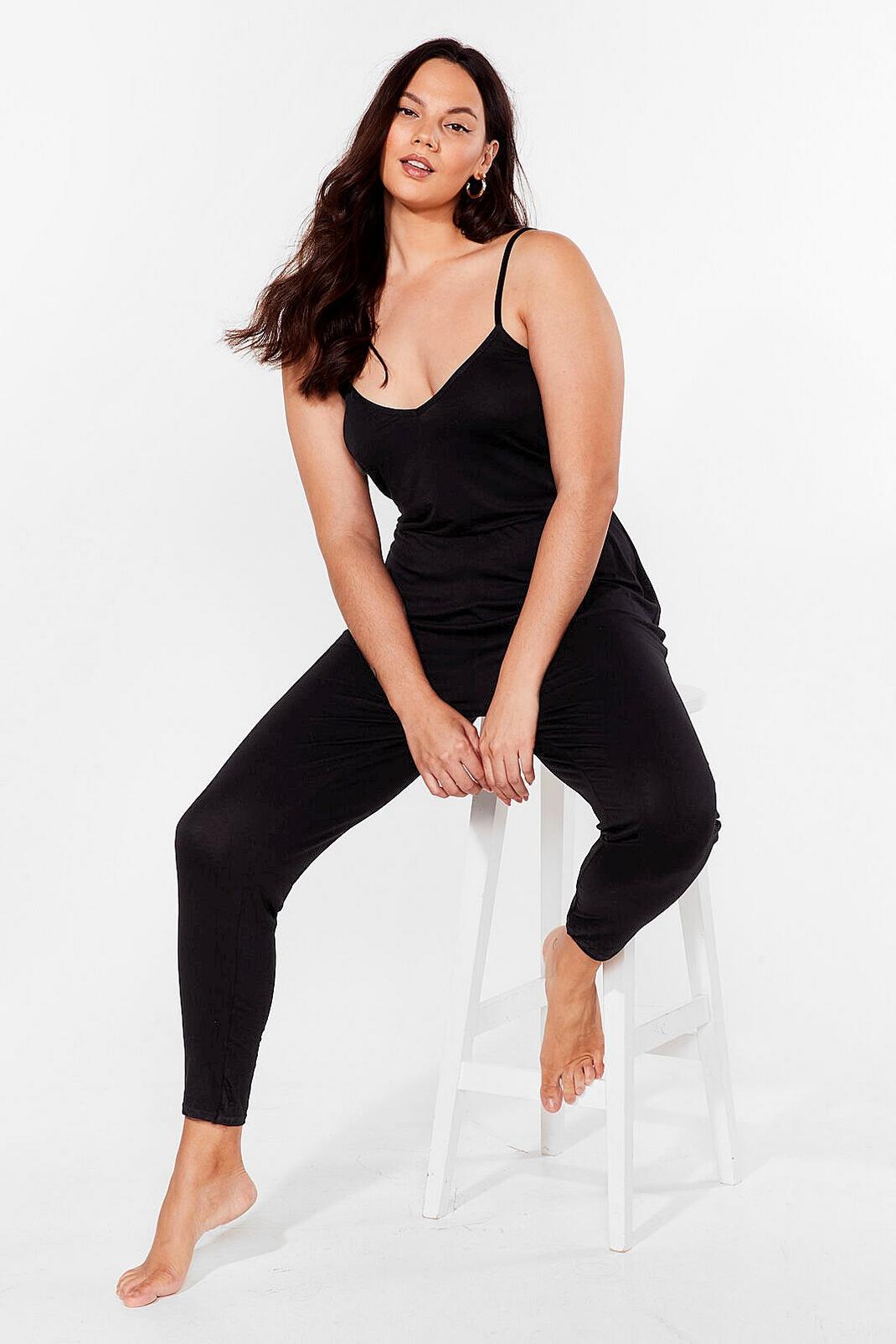 Plus Size Strappy Lounge Jumpsuit image number 1
