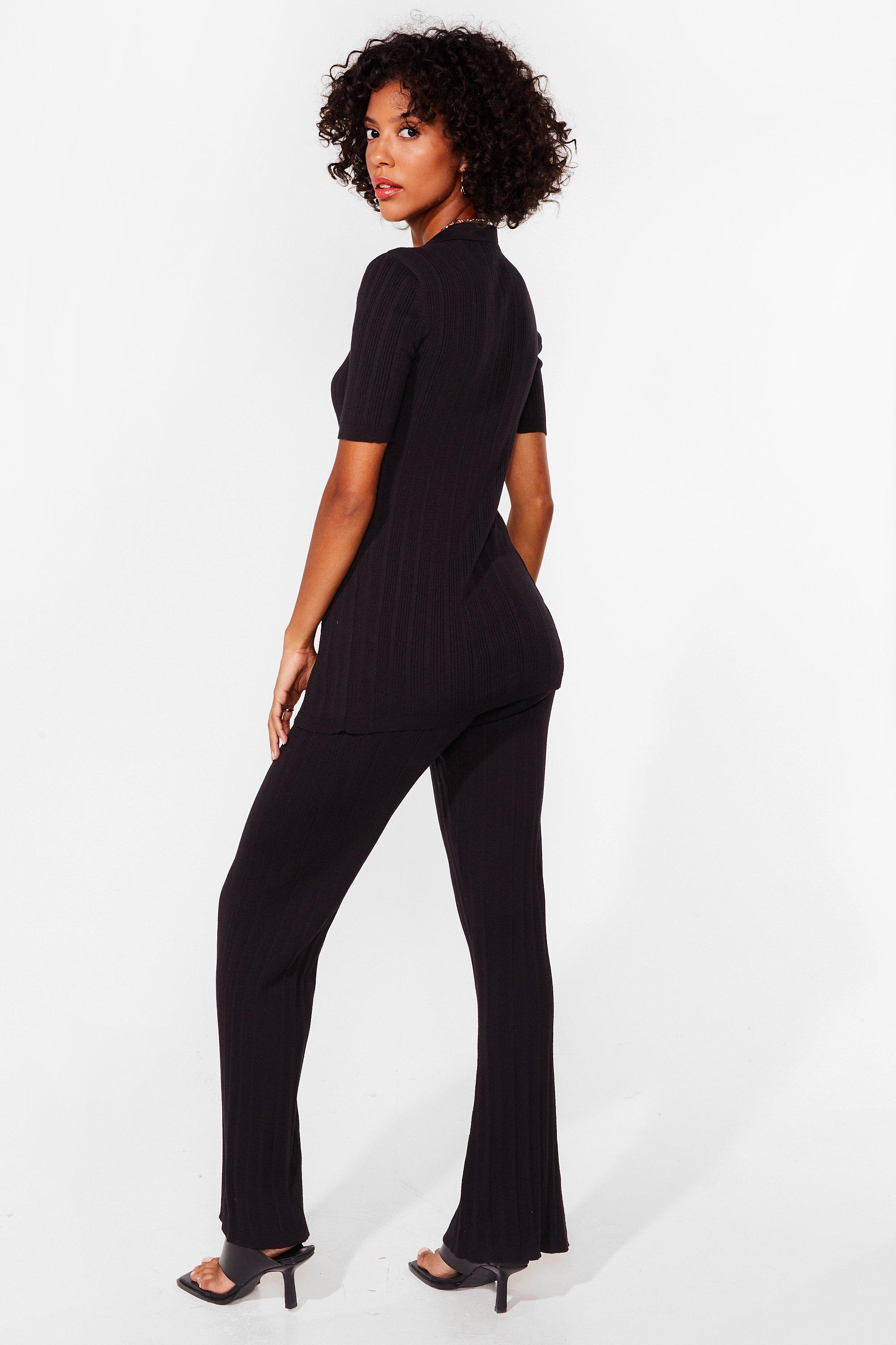 122823 Black Colorful Buttons Down Knitted Cardigan Jogger Pant Set –  UNIK-ELEGANCE