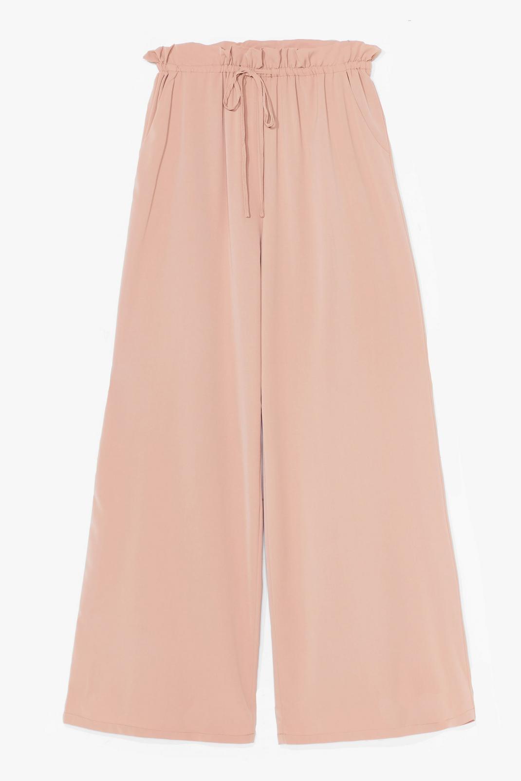 Stone Paperbag Tie Wide Leg Trousers image number 1