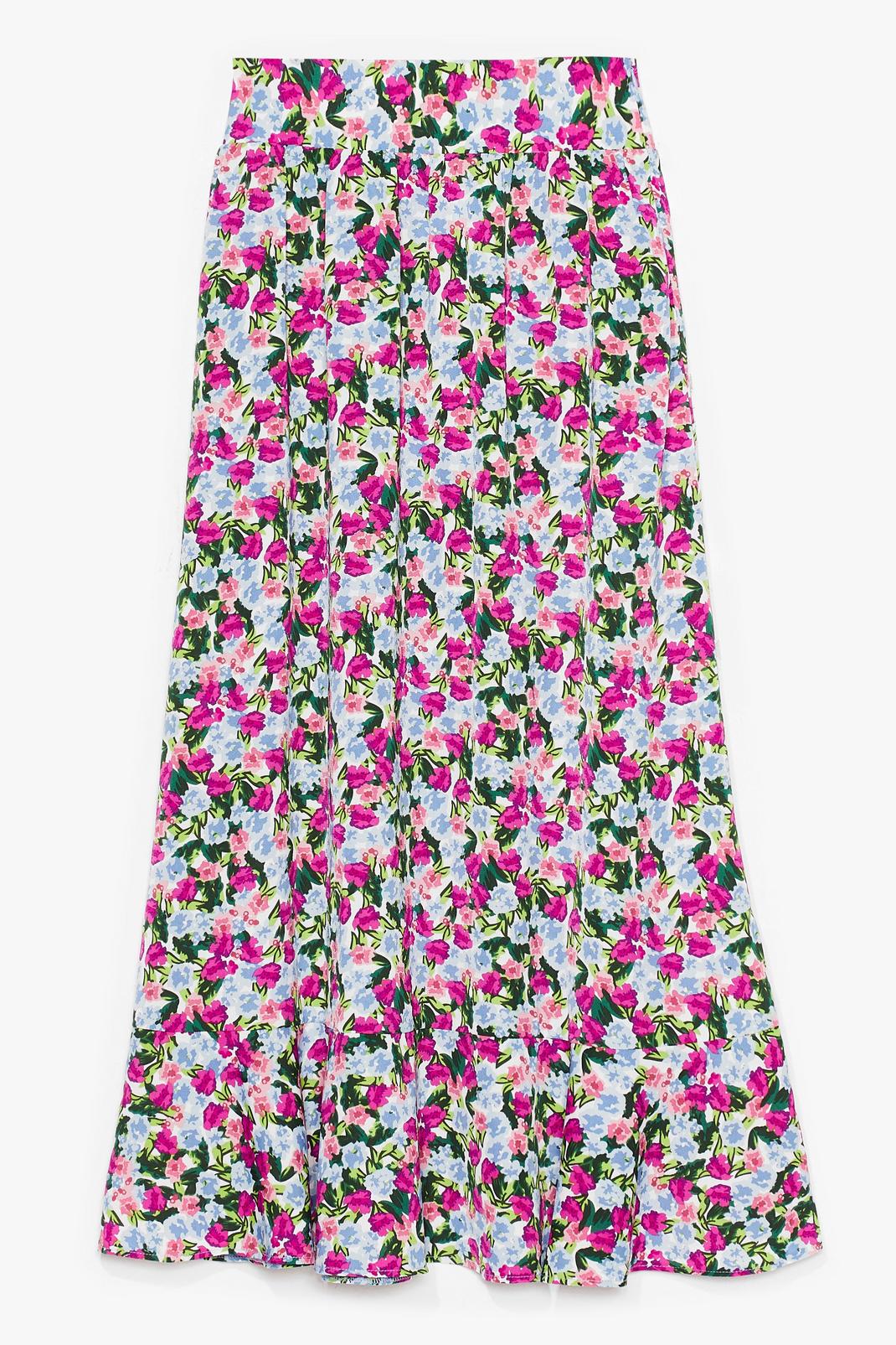 Grow More Excuses Floral Maxi Skirt image number 1