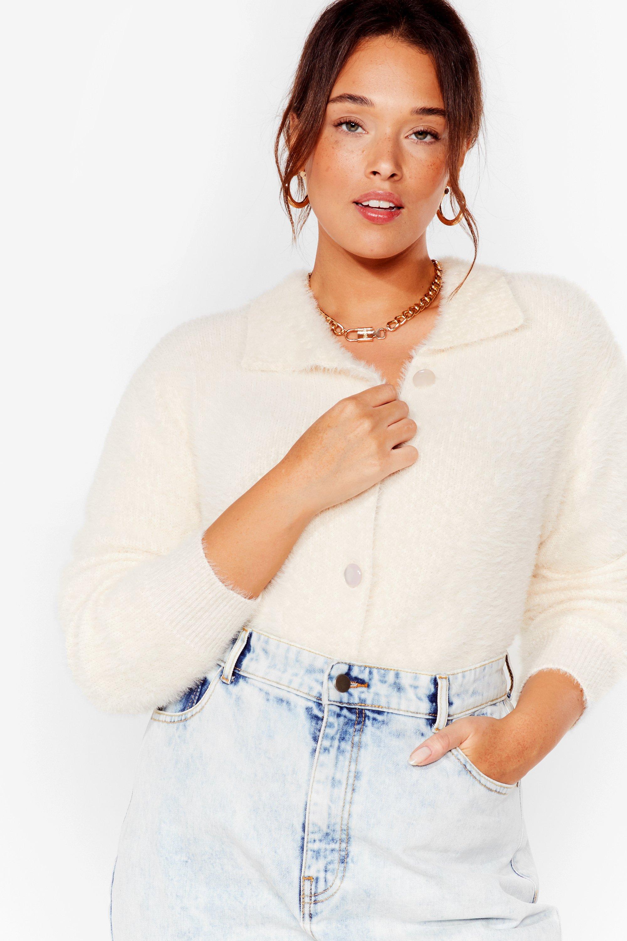 next fluffy cardigan