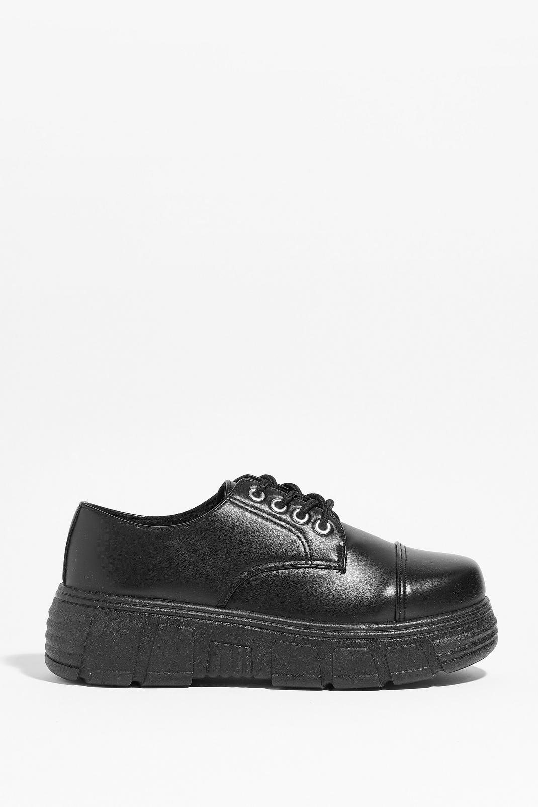 To Top It Off Faux Leather Chunky Trainers image number 1