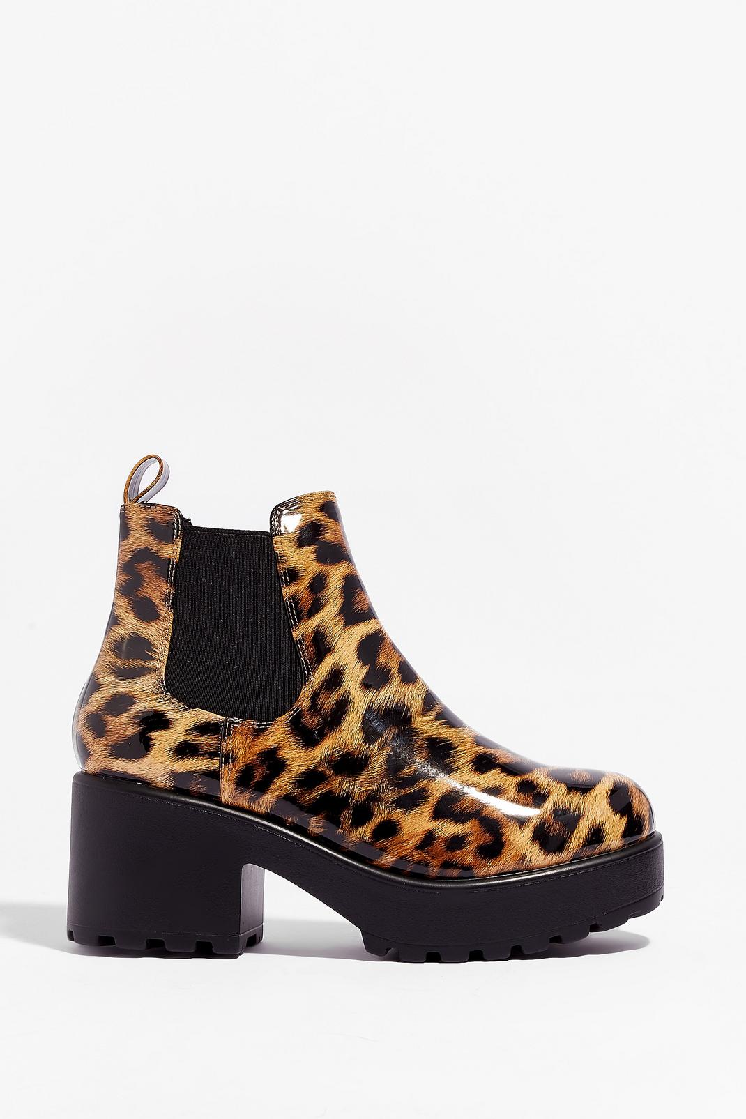 Meow Do You Like It Leopard Chelsea Boots image number 1