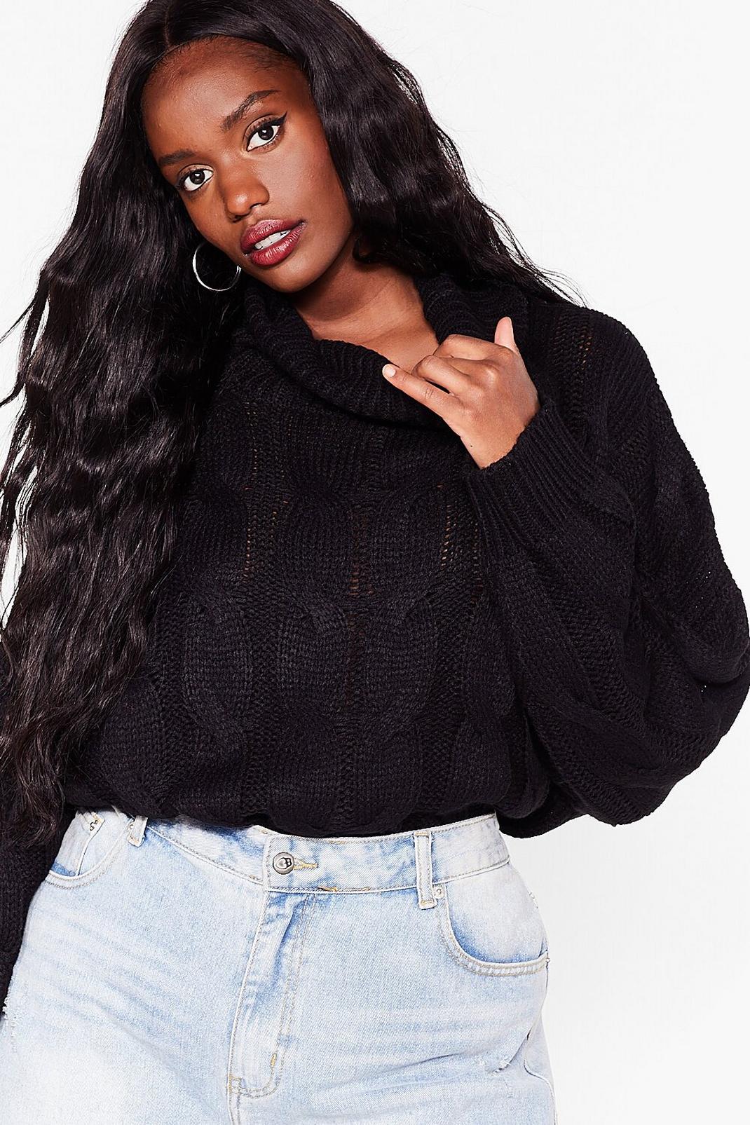 Plus Size Knitted Oversized Jumper image number 1