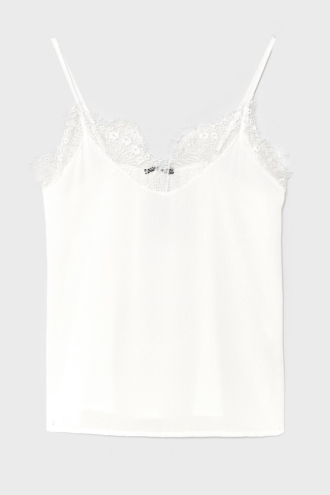 White Lace It Up to You Plus Cami Top image number 1