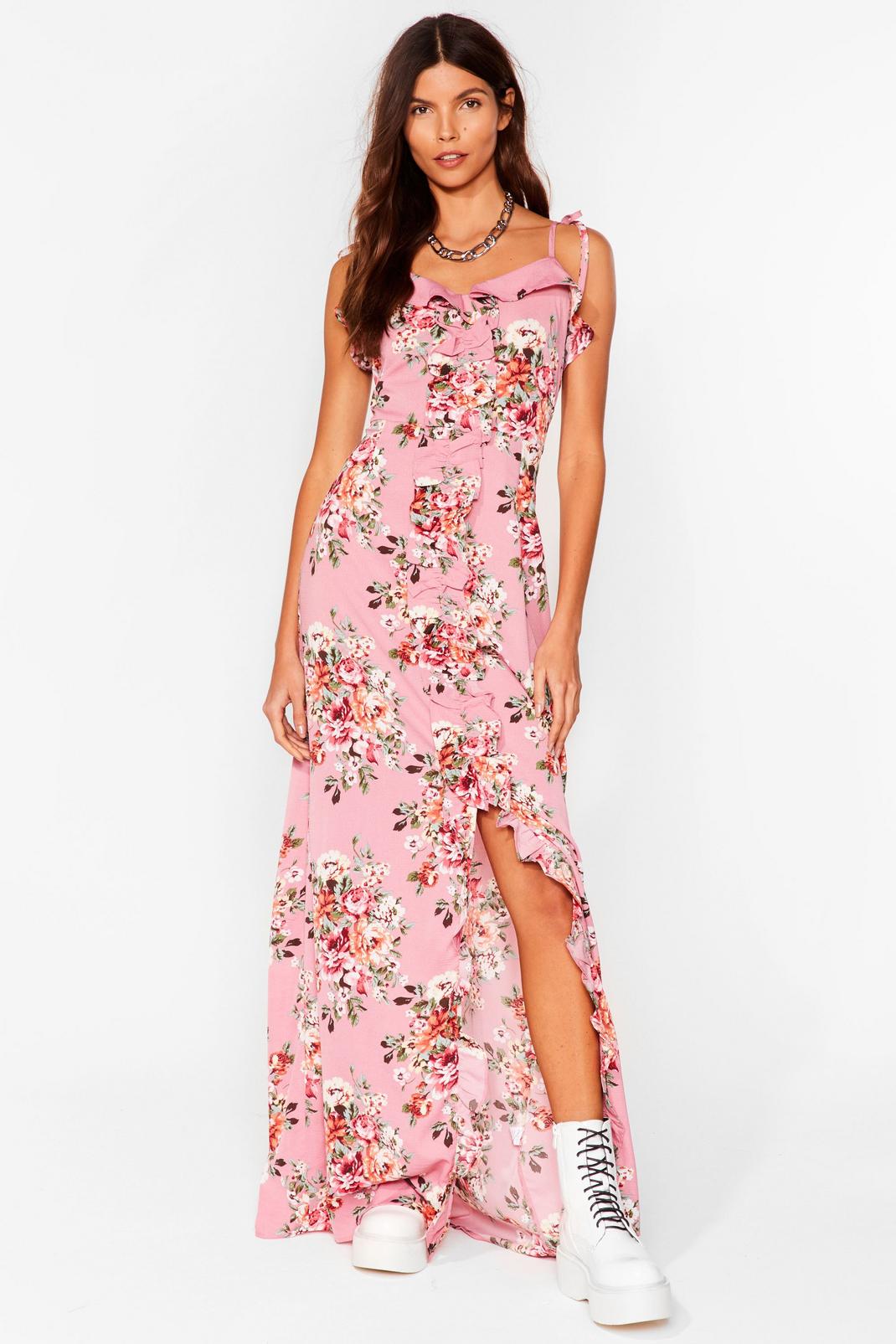Rose The Frill of It All Floral Maxi Dress image number 1