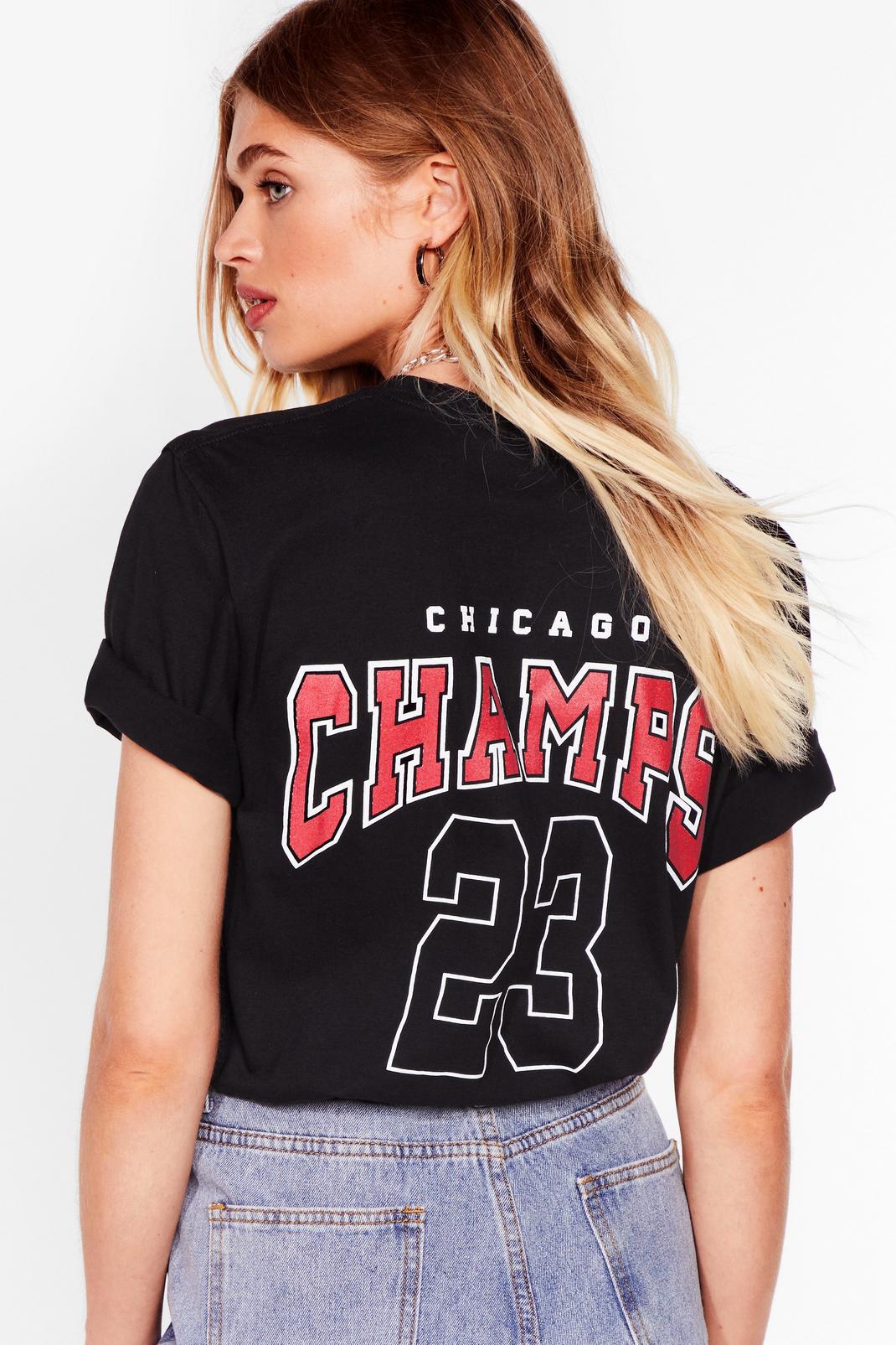 T-shirt ample à impressions Chicago Champs au dos image number 1
