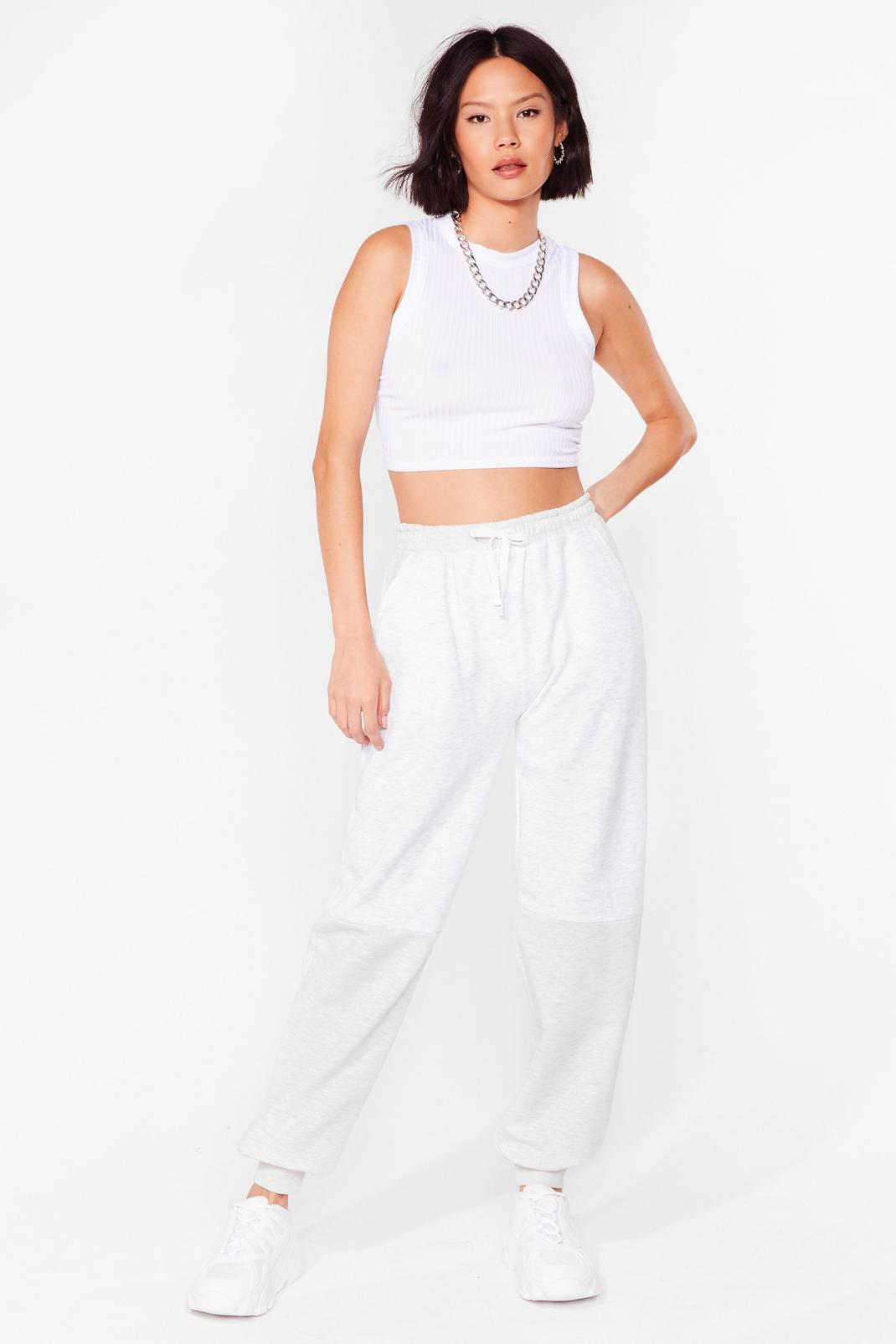 Blast From the Contrast High-Waisted Joggers image number 1