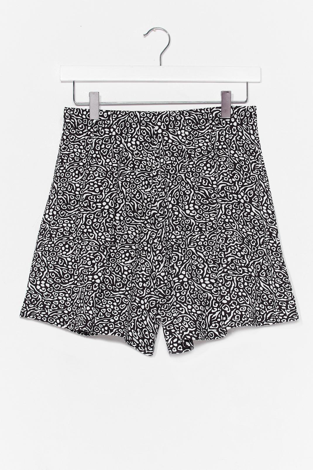 Animal Print High Waisted Flowy Shorts image number 1