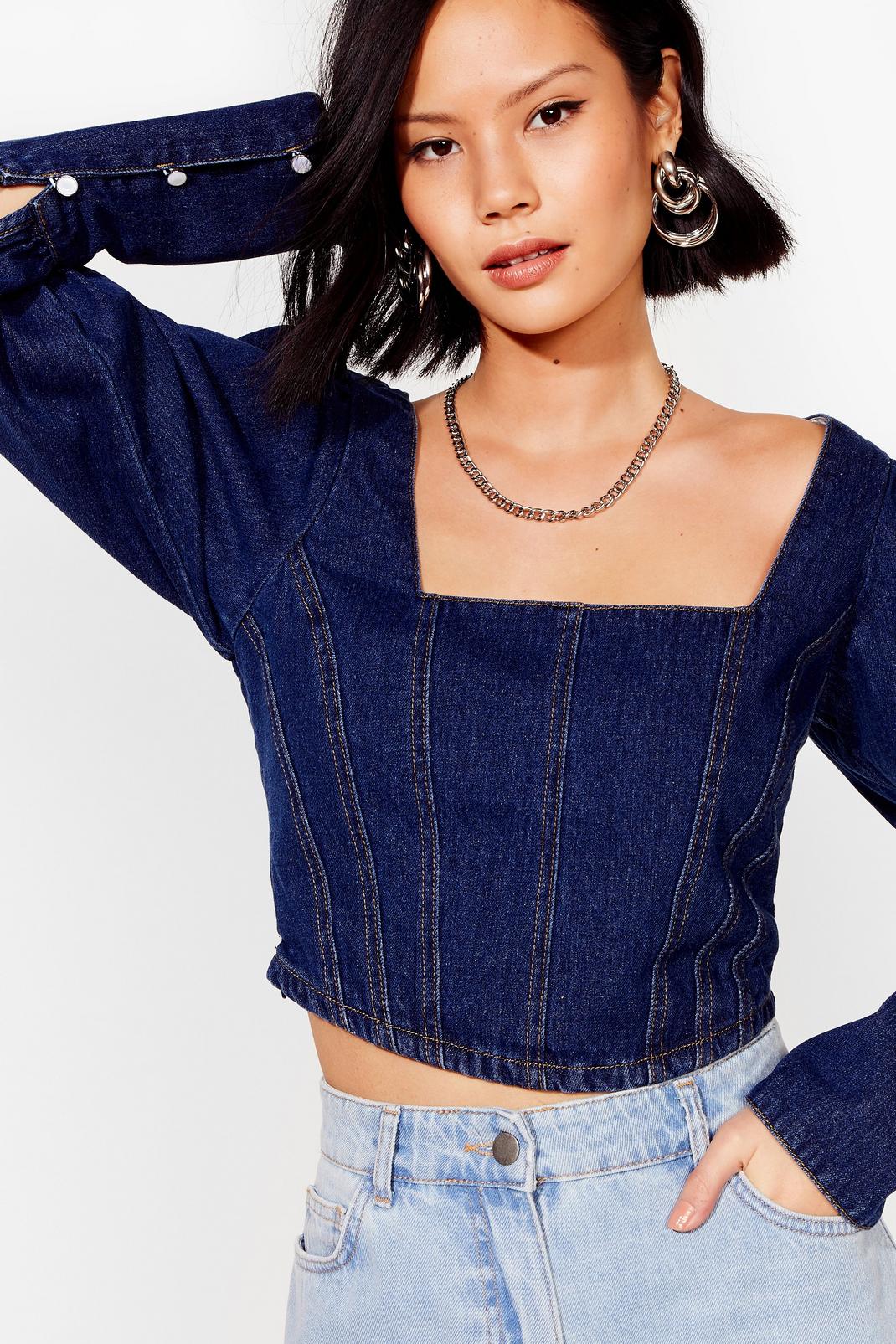 corset long sleeve tops