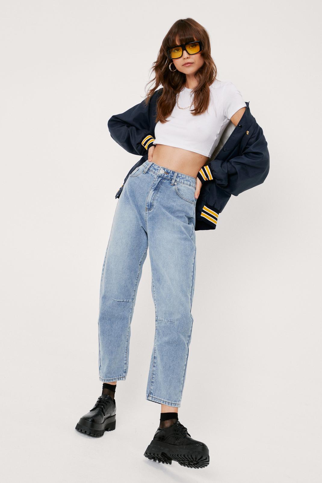 Vintage blue Better Taper Than Never High-Waisted Jeans image number 1