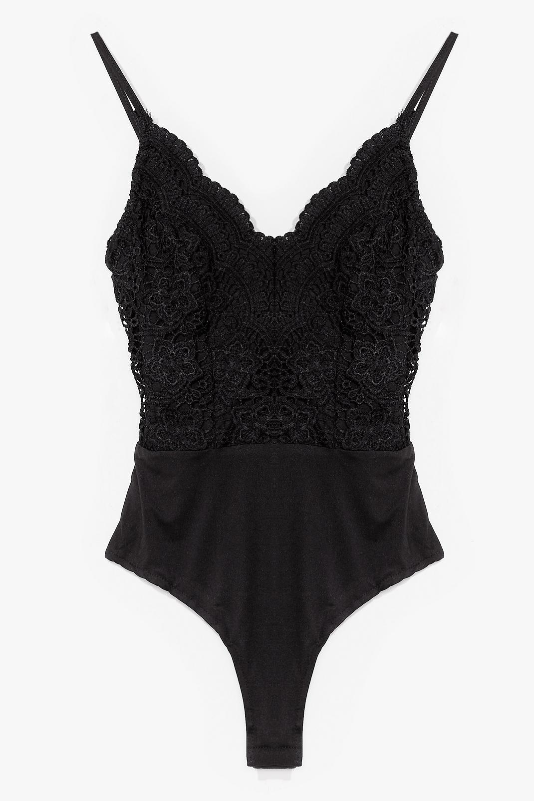 Just In Lace High Leg Bodysuit Nasty Gal