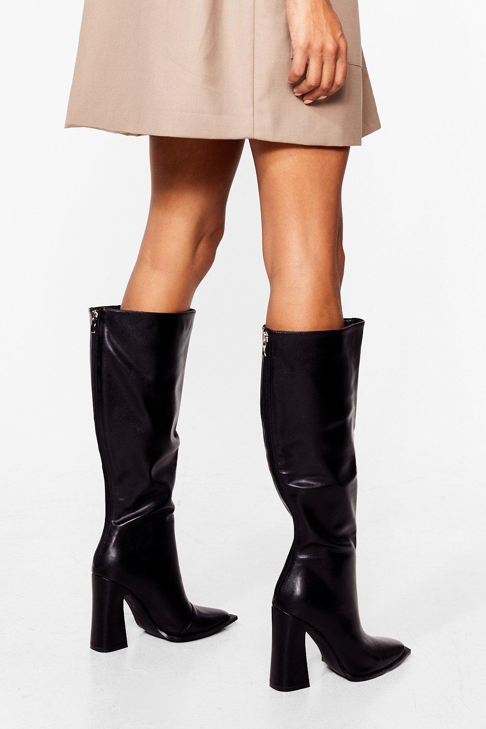 Nasty gal black and hotsell white boots