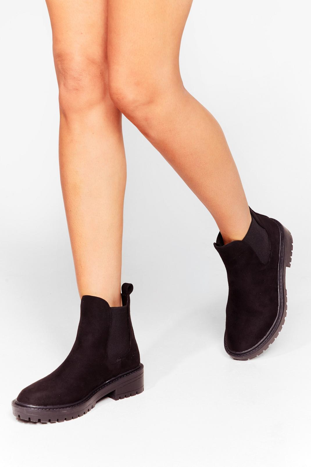 Faux Suede Chelsea Boots image number 1