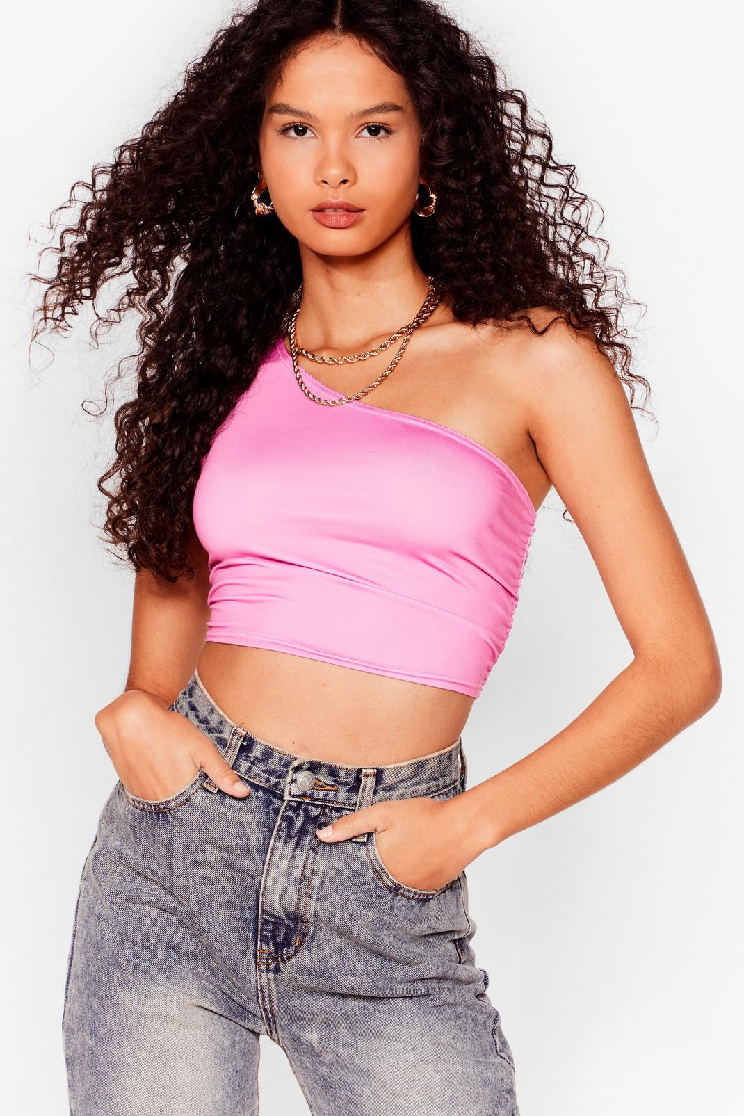Blush One Step At a Time Slinky Crop Top image number 1
