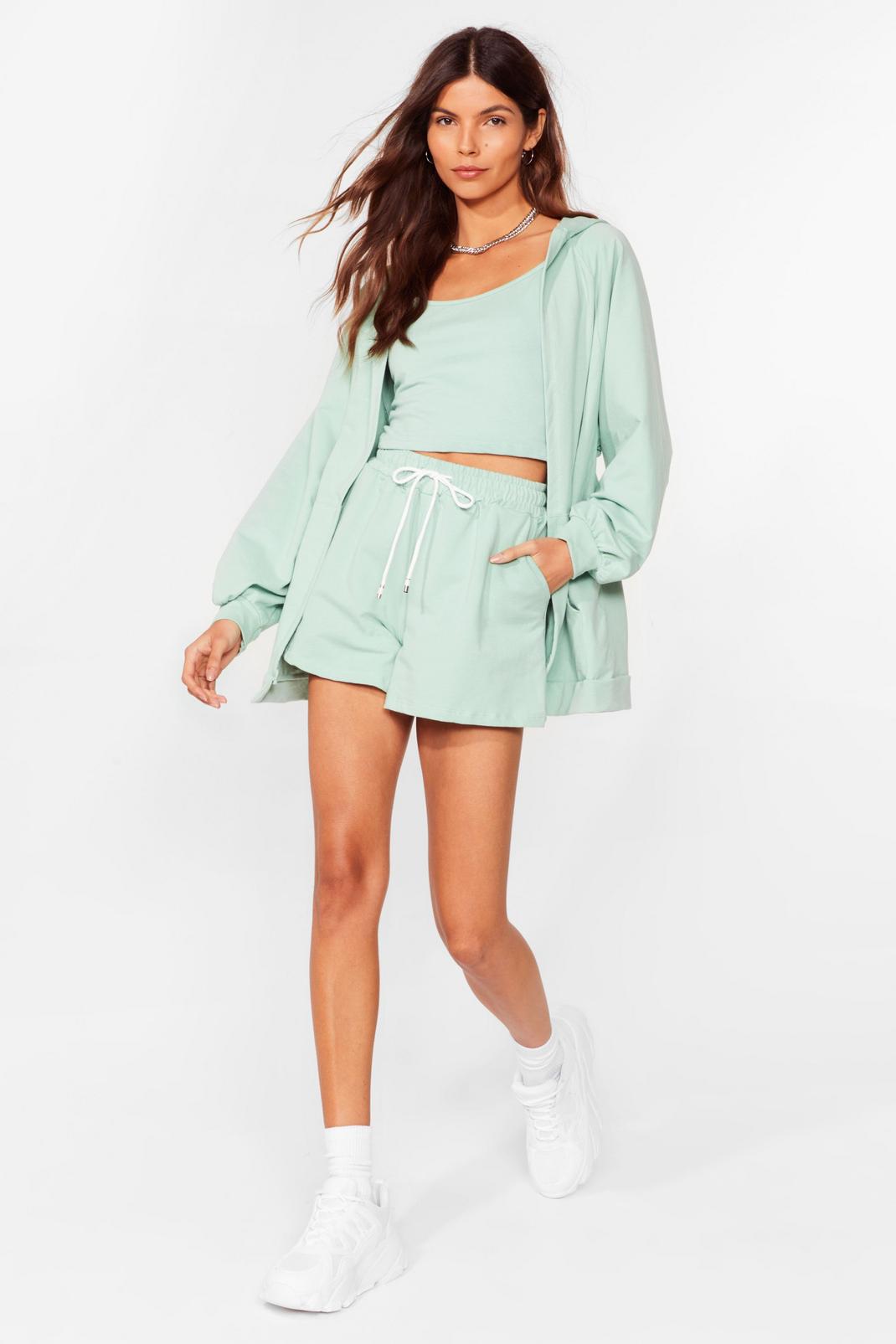 Mint Hoodie and Shorts 3-Pc Loungewear Set image number 1