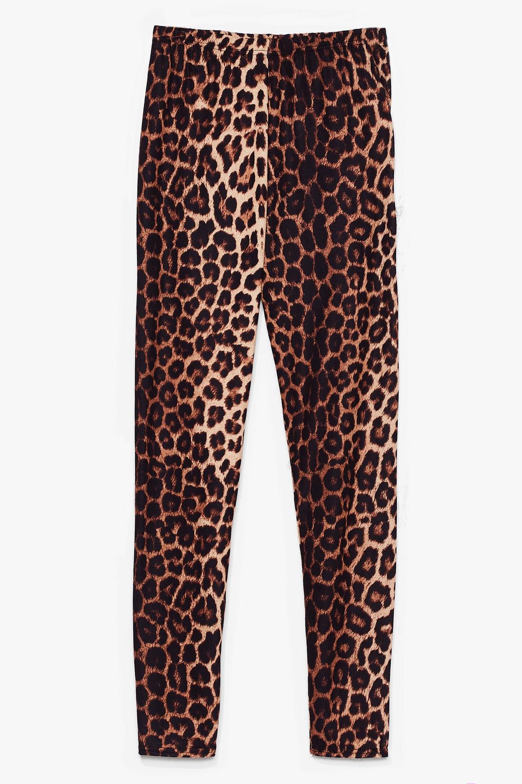 Legging taille haute à imprimé léopard image number 1