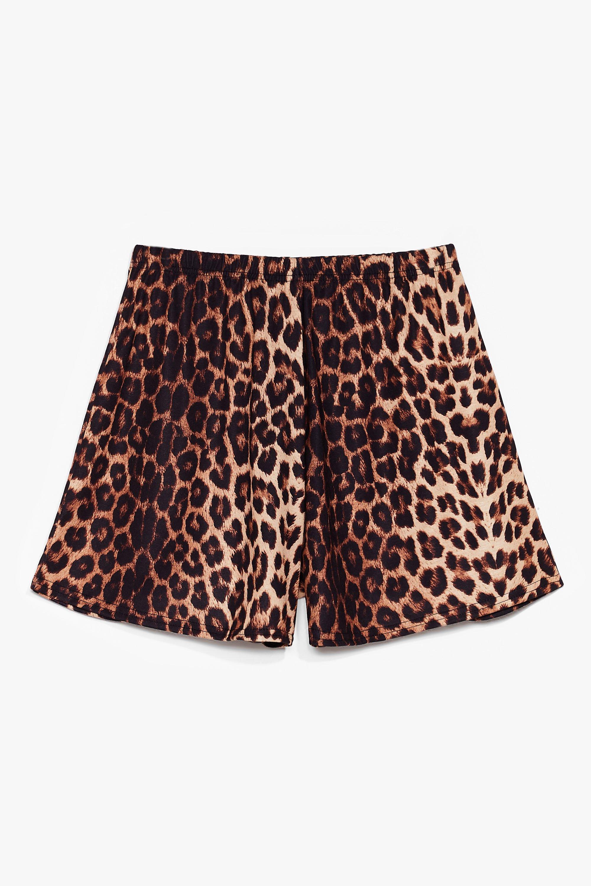 Animal print high waisted hot sale shorts