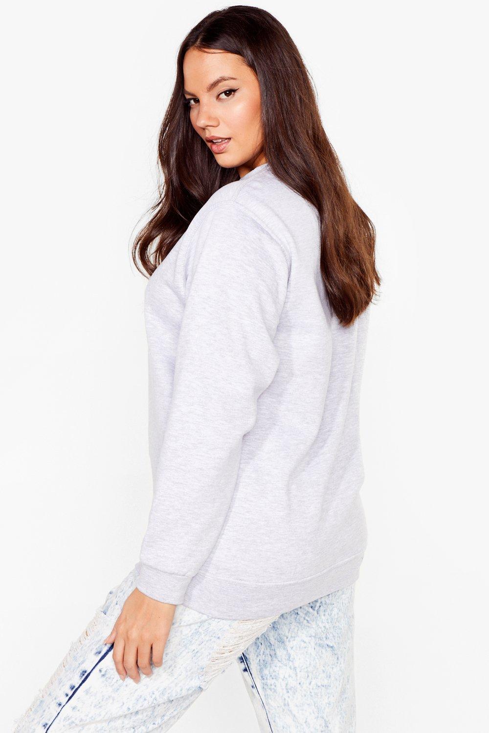 Plus size outlet slouchy sweatshirt