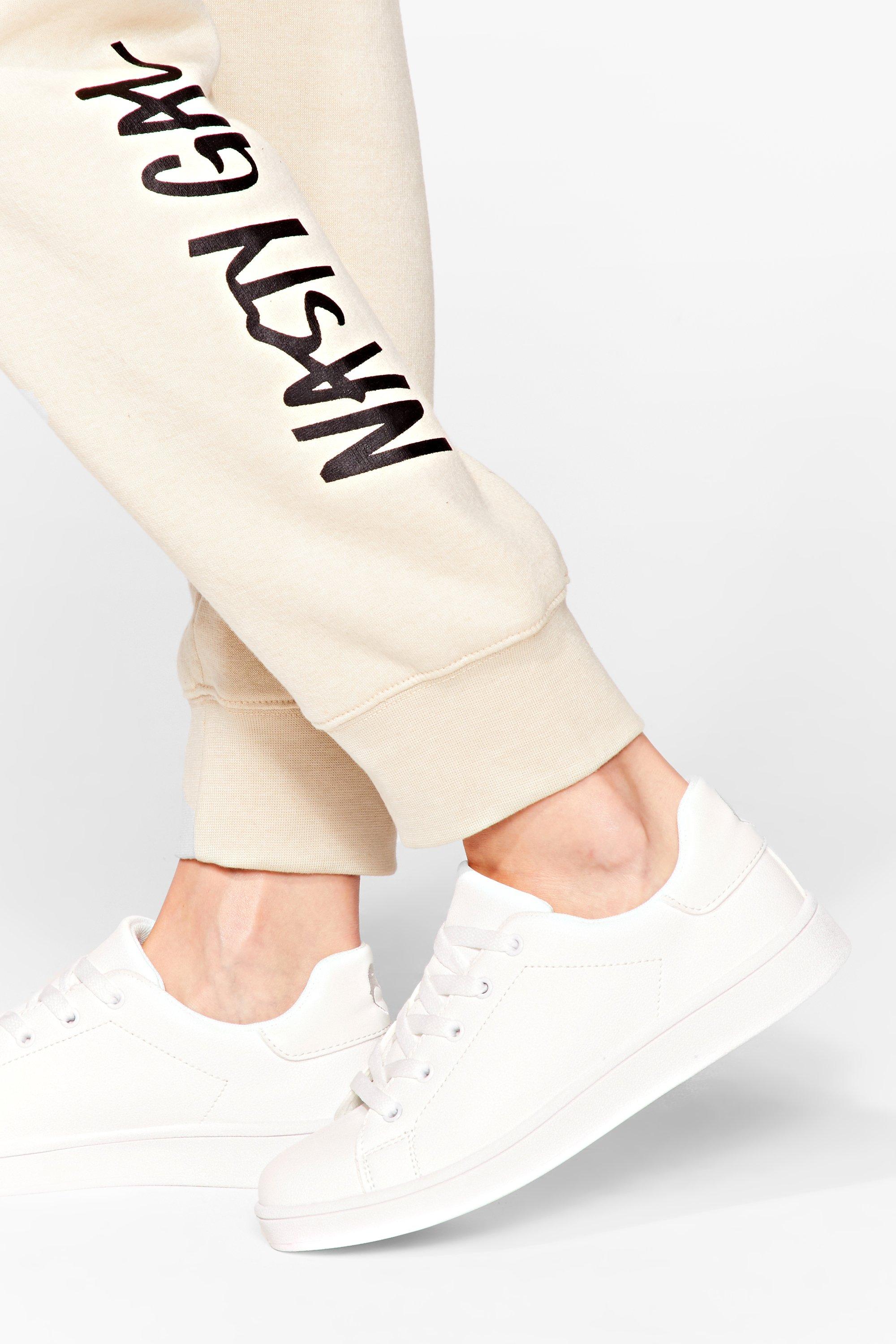 Nasty gal white sneakers on sale