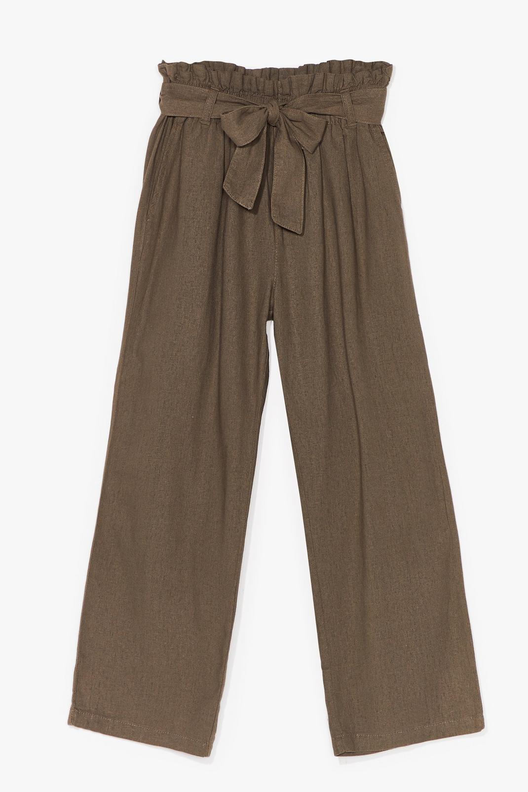 Tie Your Side Paperbag Cropped Trousers image number 1