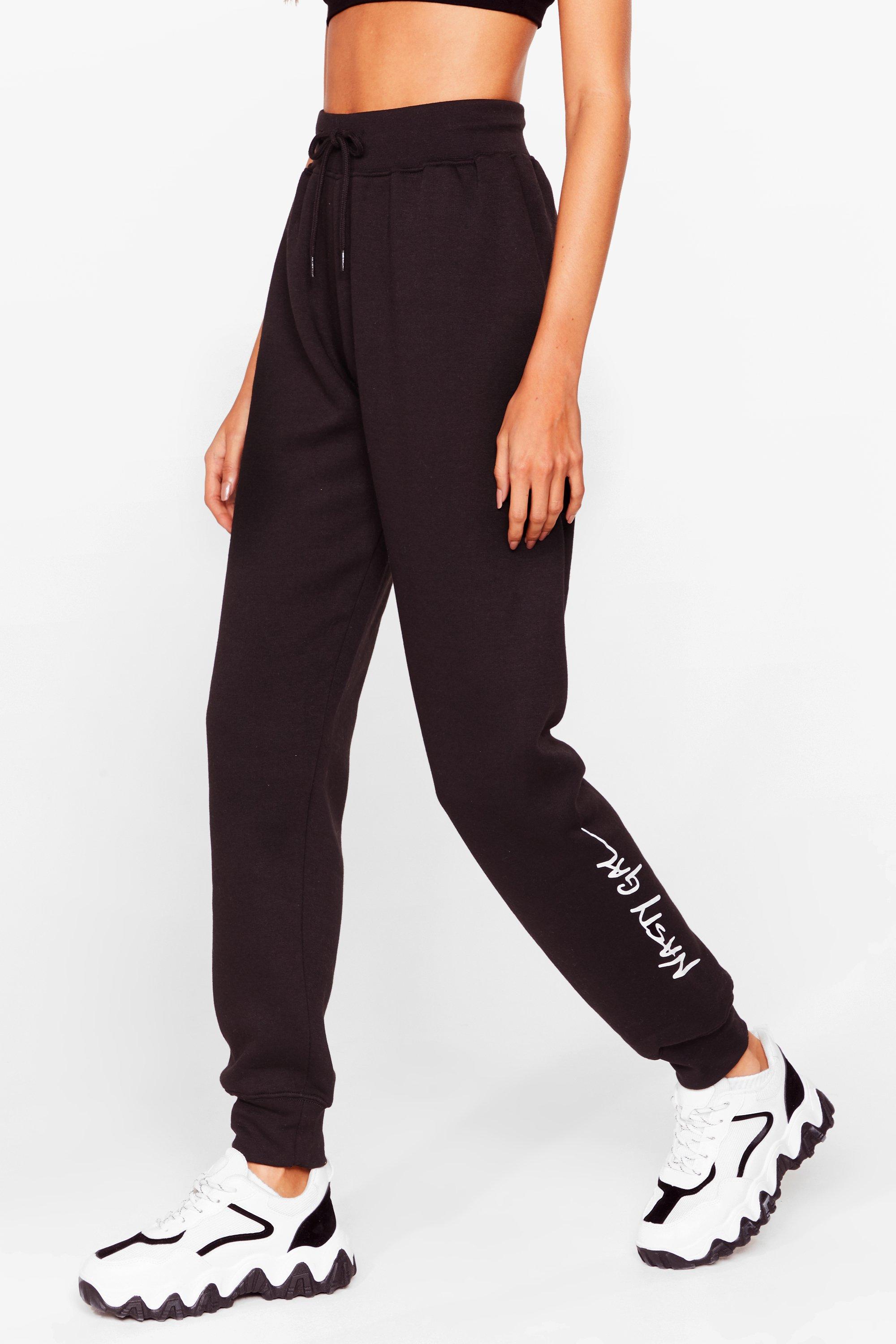 Nasty Gal Word on the Street Relaxed Joggers Nasty Gal