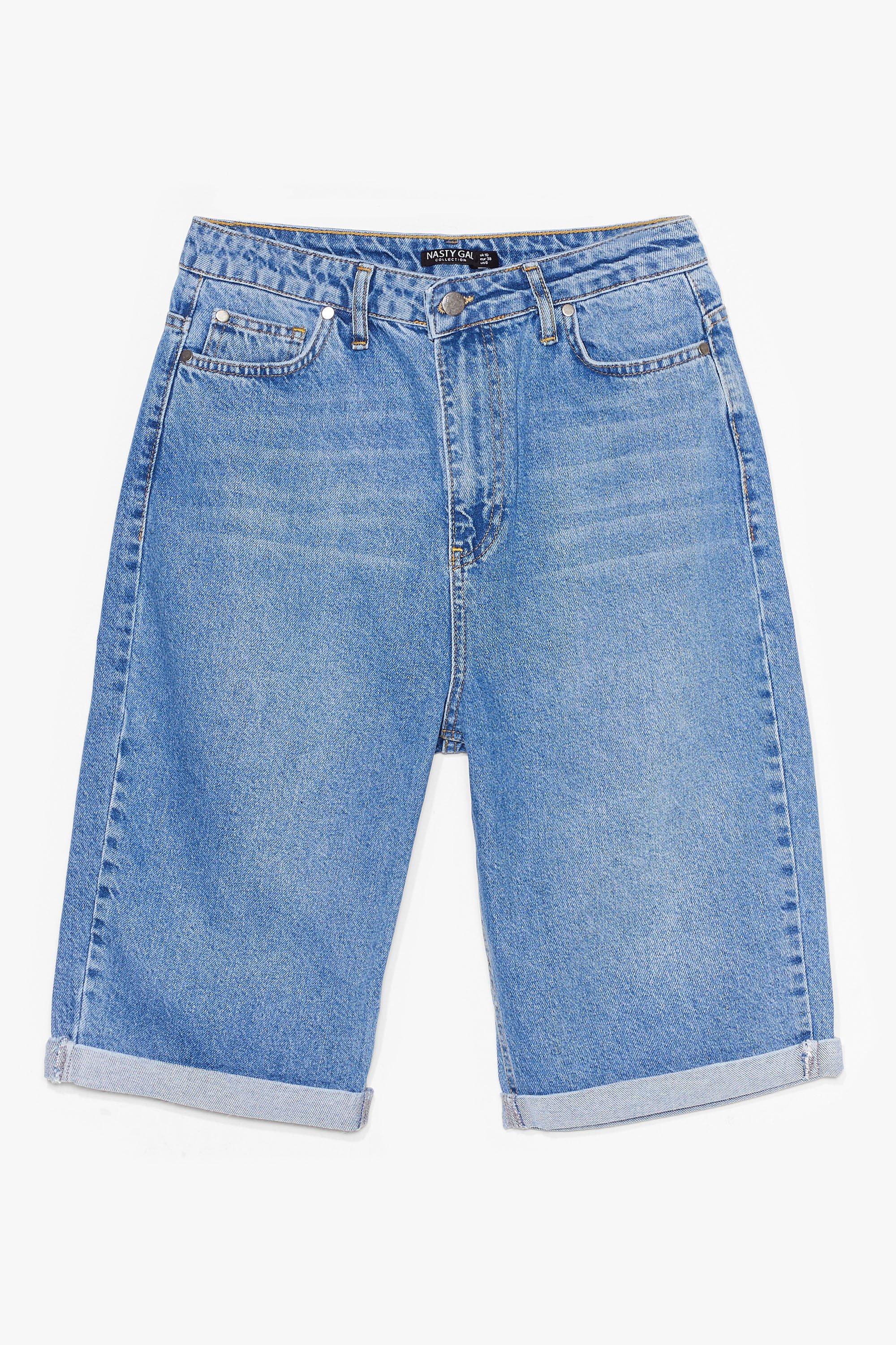 relaxed denim shorts