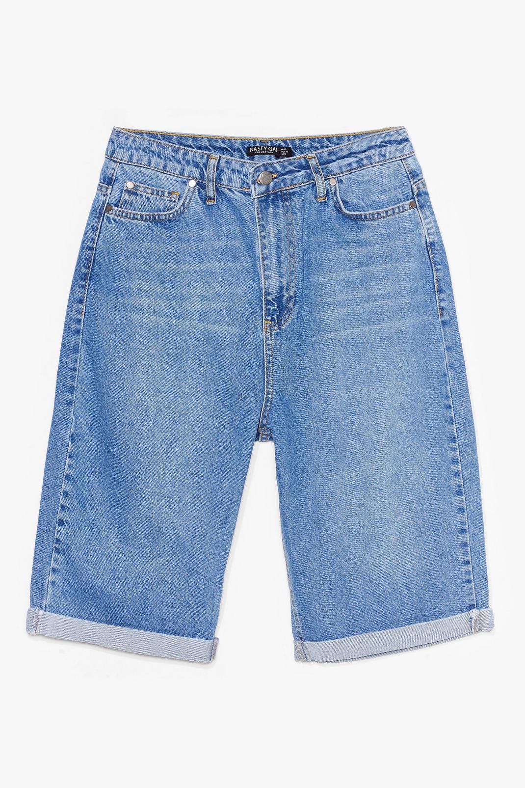 Rolling With It Longline Relaxed Denim Shorts image number 1