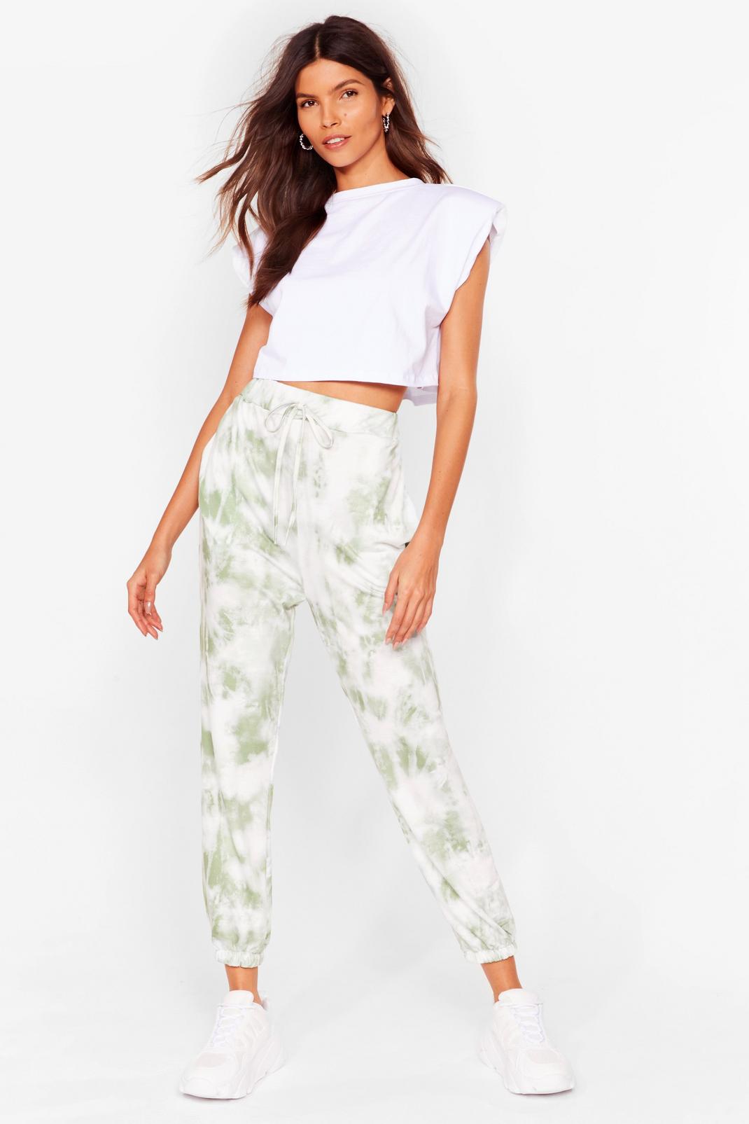 Sage Run With It High-Waisted Tie Dye Joggers image number 1