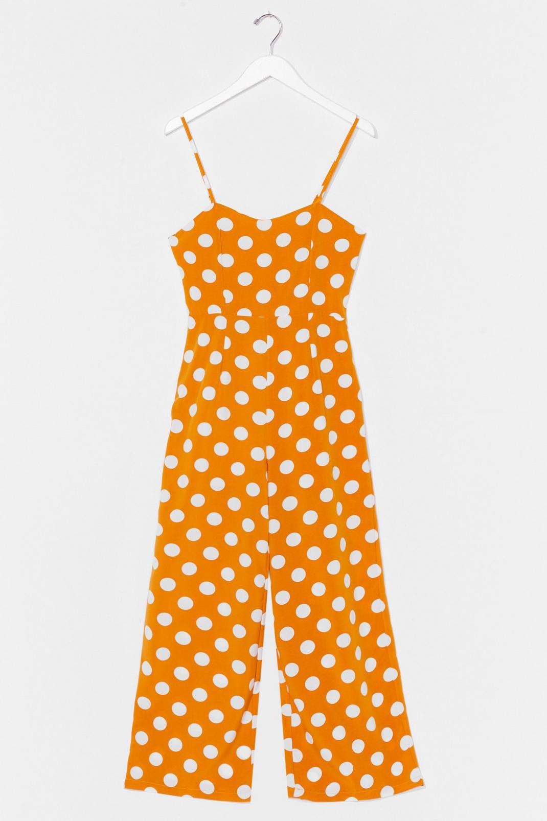 Yellow Polka Dot Wide Leg Jumpsuit image number 1