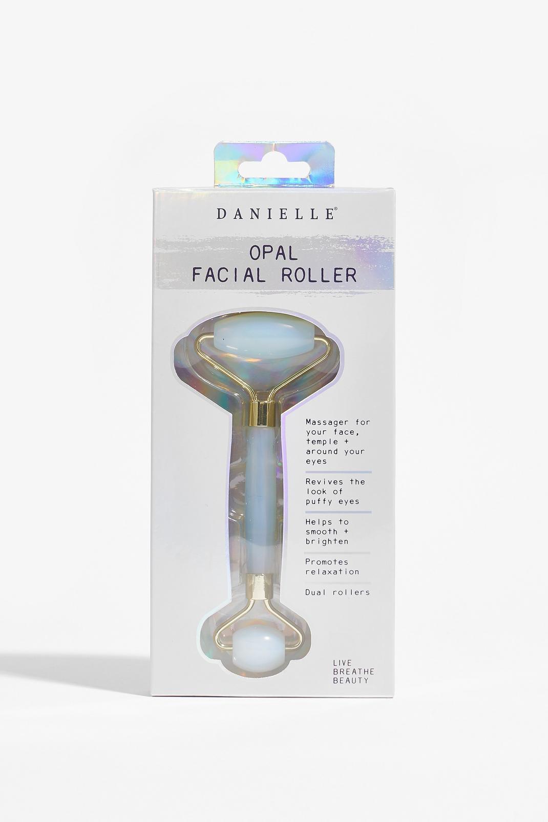 White DANIELLE Roll With It Opal Facial Roller image number 1