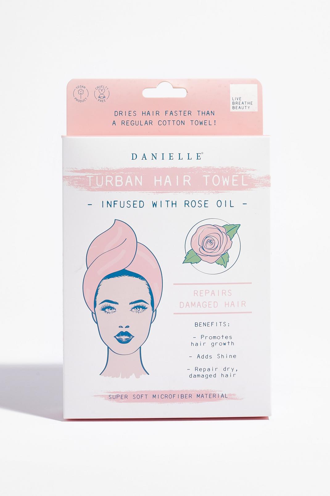 Turban cheveux infusé à l'huile de rose Danielle, Pink image number 1