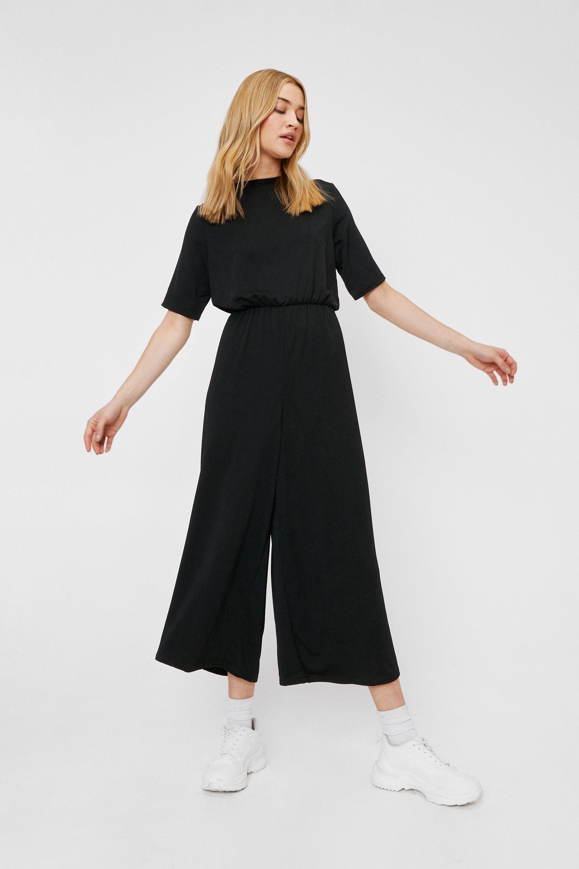 black culotte jumpsuit