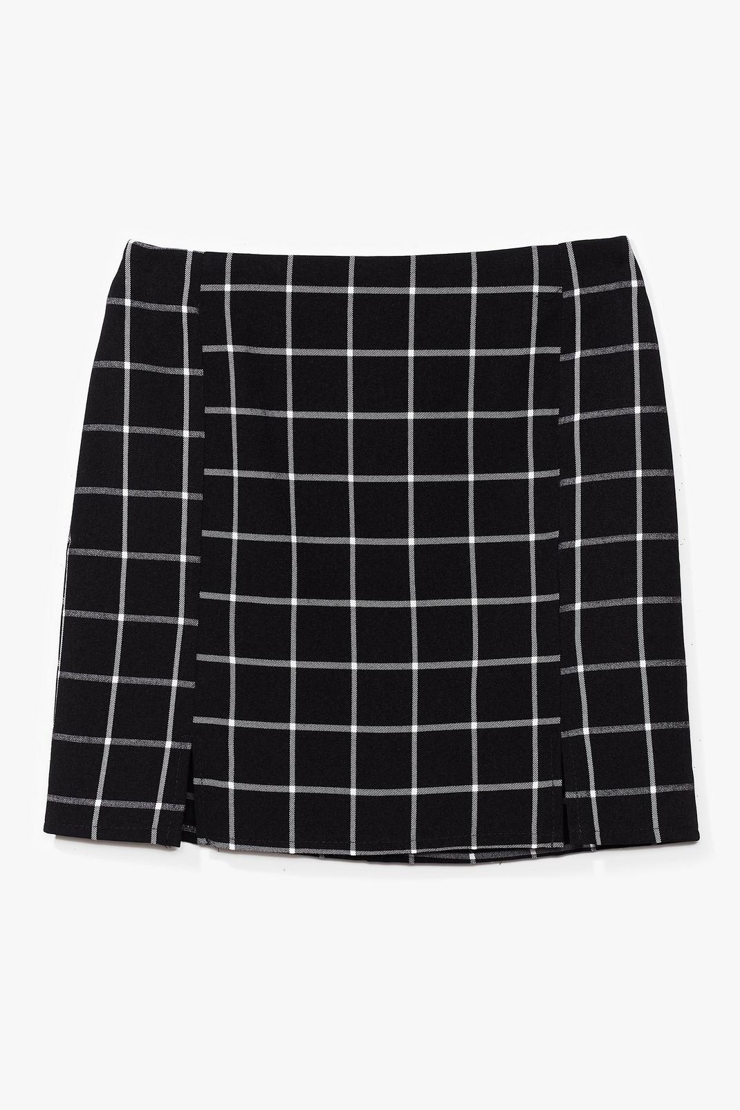 Square Your Thoughts Check Mini Skirt image number 1