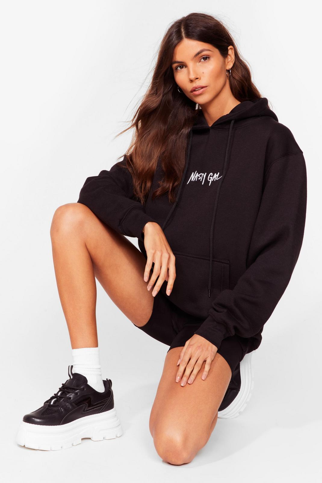Nasty Gal Word on the Street Relaxed Hoodie image number 1