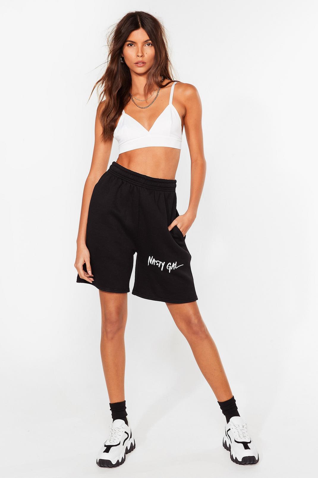 Nasty Gal Relaxed Longline Jogger Shorts image number 1