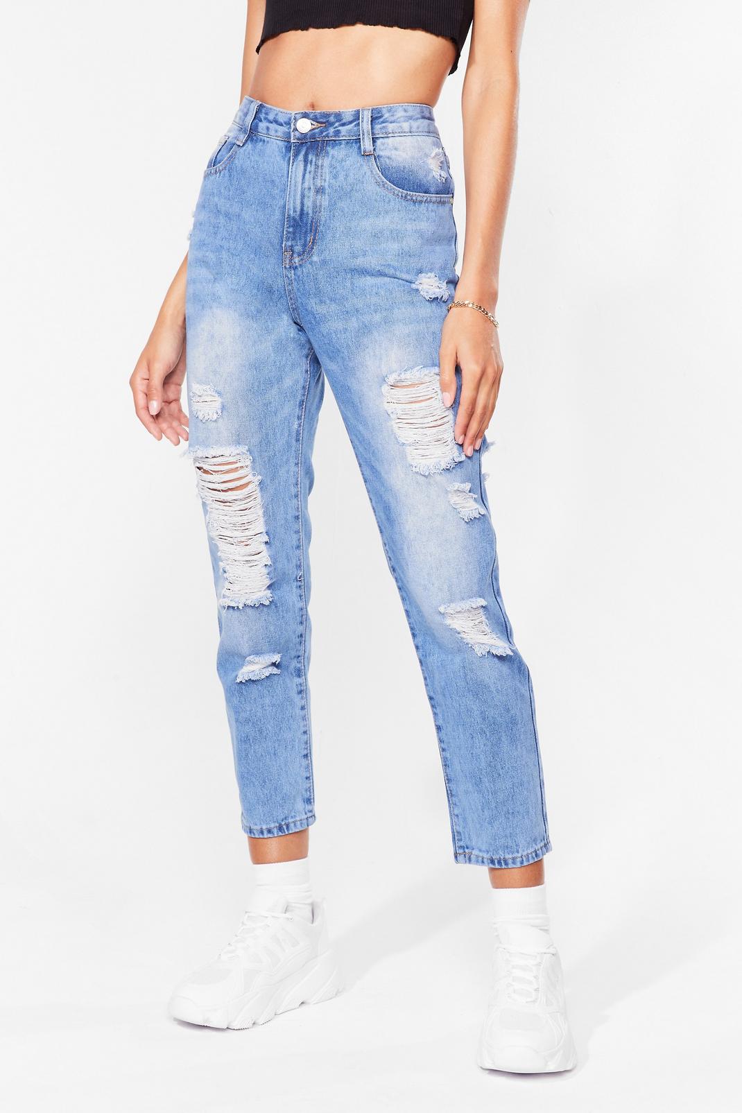 Give It Raw Best Shot Distressed Jeans image number 1