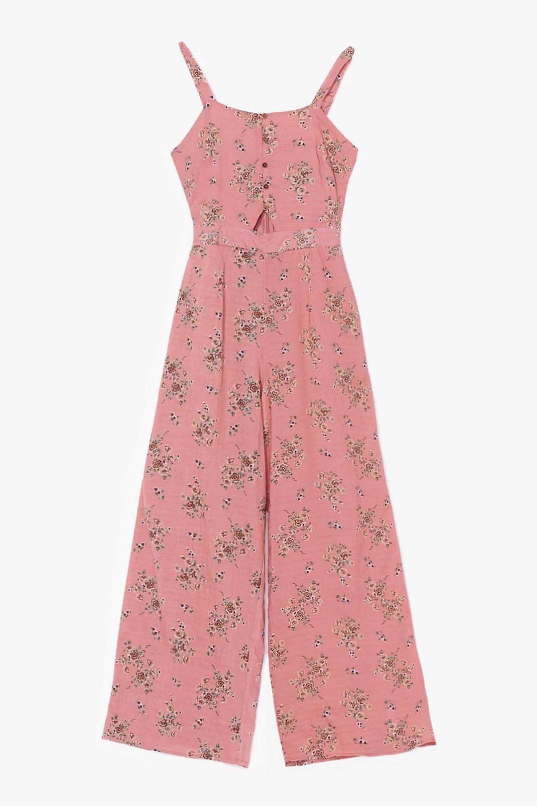 Sitting in the Mornin' Sun Floral Belted Jumpsuit image number 1