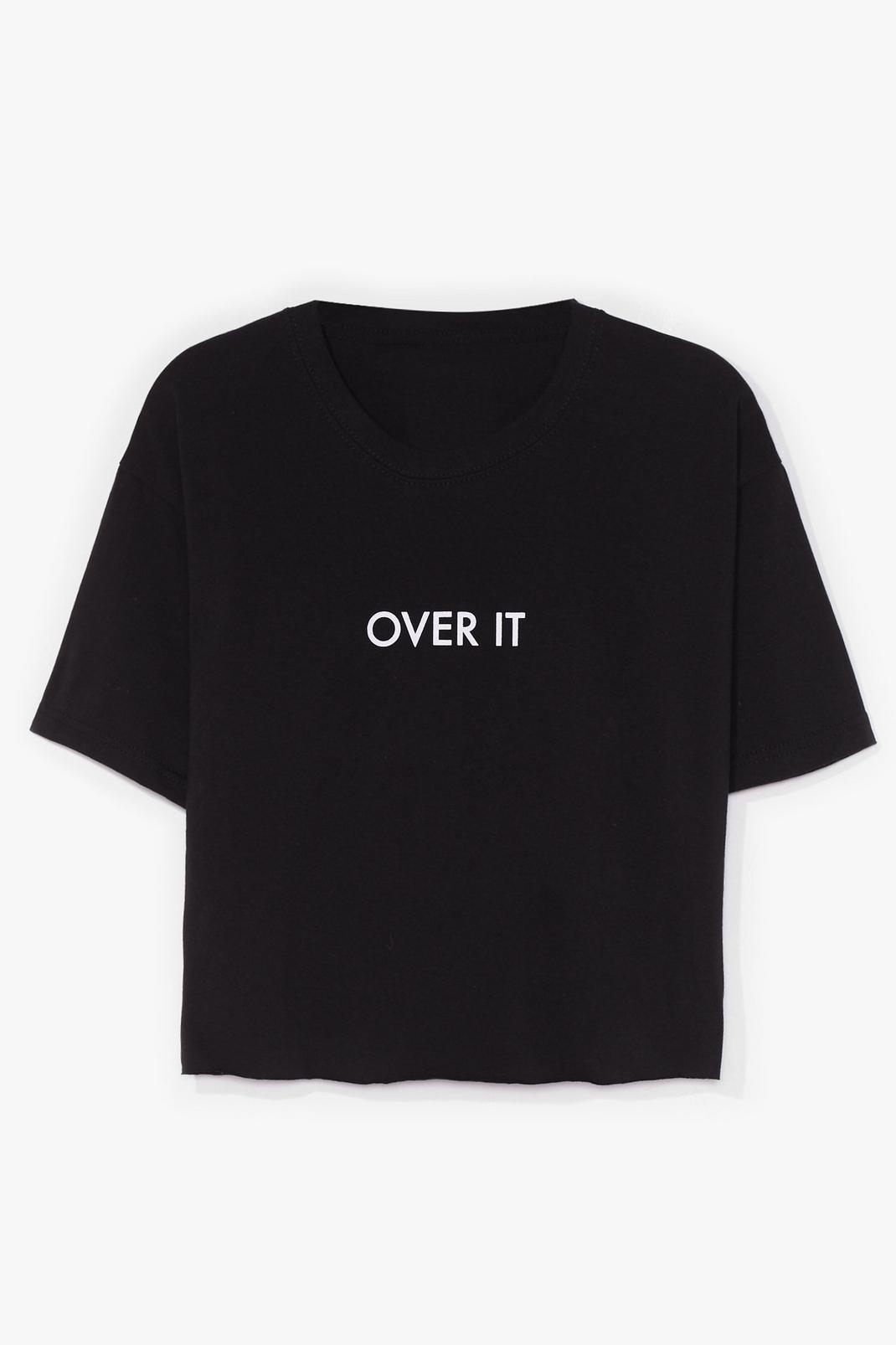 Black Over It Cropped Graphic Tee image number 1