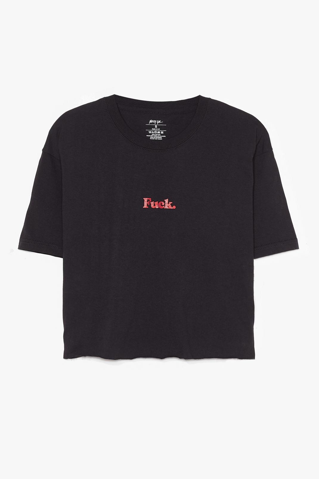 T-shirt court à slogan Fuck image number 1