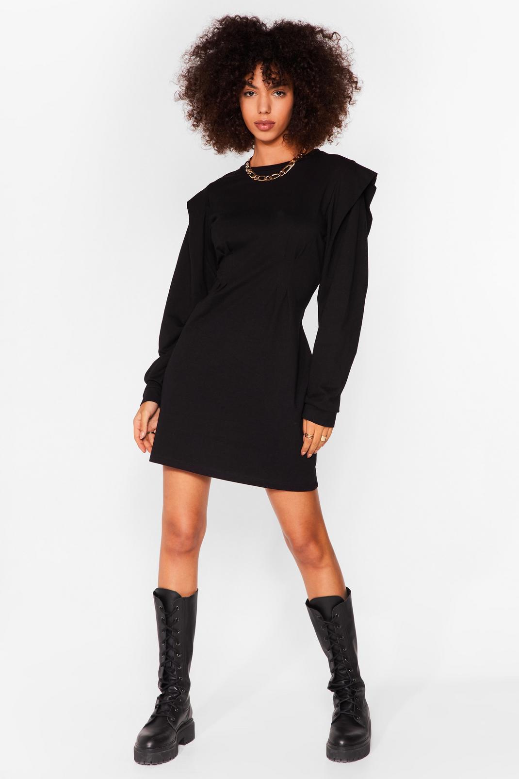 Black Get Bold Sweater Mini Dress image number 1