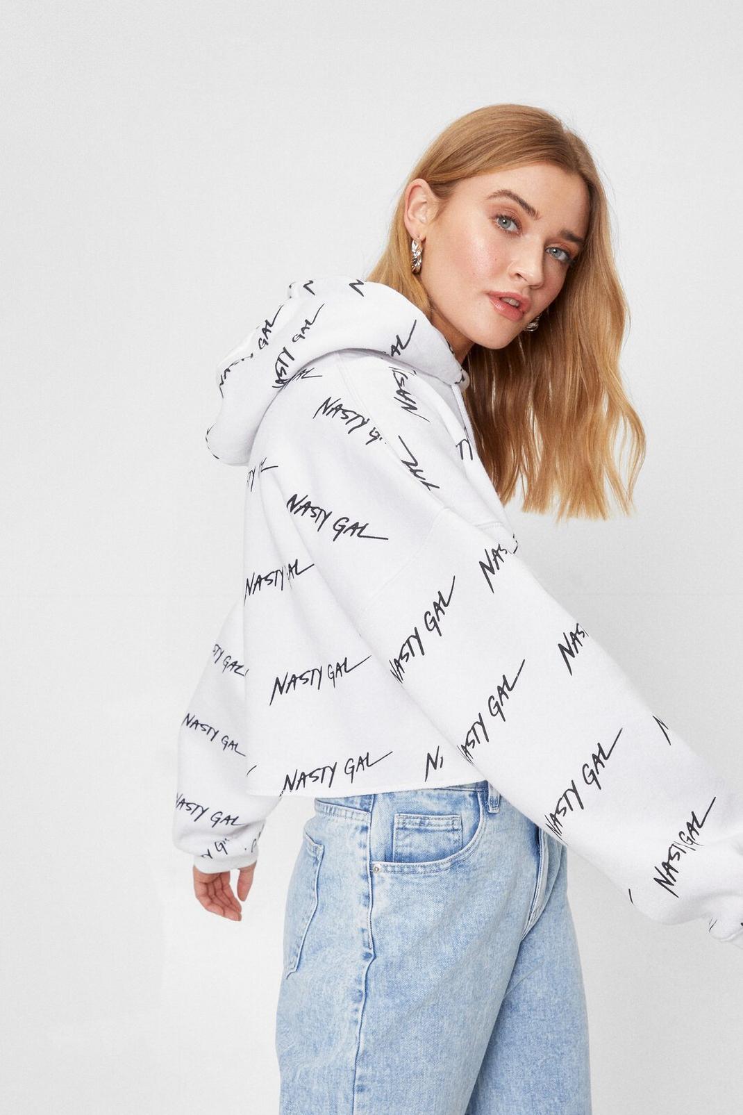 White Nothing But a Nasty Gal Relaxed Hoodie image number 1